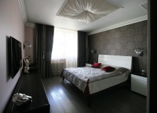 Фото интерьера спальни квартиры в стиле фьюжн