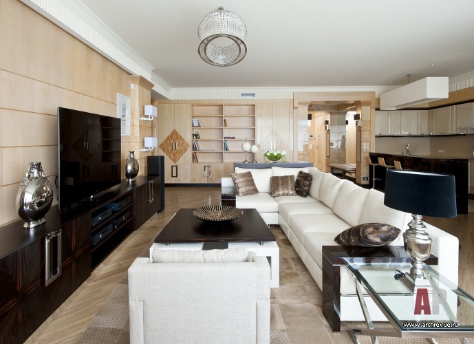 Фото интерьера домашнего кинотеатра квартиры в стиле ар-деко