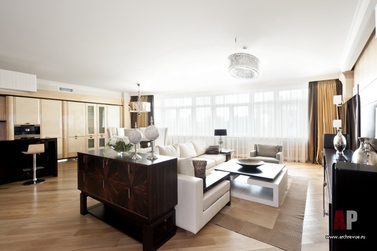 Фото интерьера зоны отдыха квартиры в стиле ар-деко