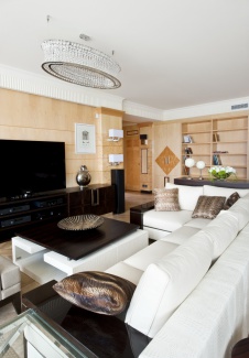 Фото интерьера гостиной квартиры в стиле ар-деко