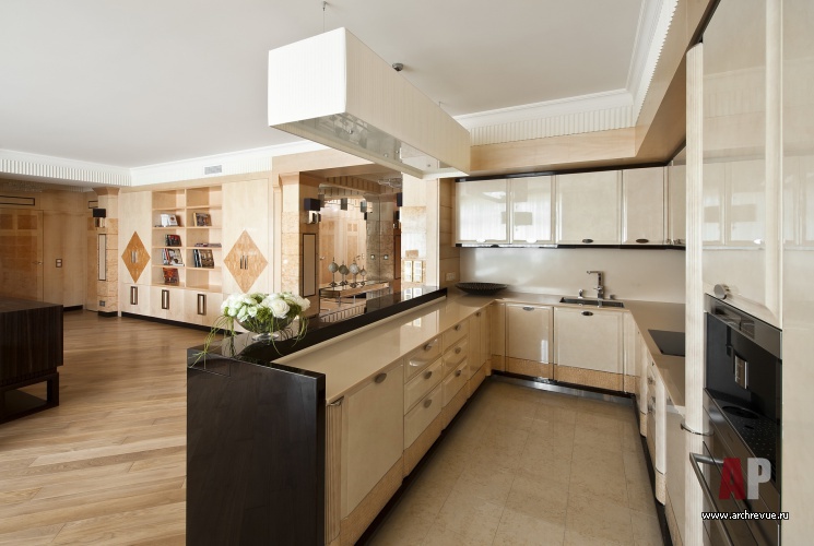 Фото интерьера кухни квартиры в стиле ар-деко