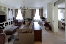 Фото интерьера гостиной квартиры в стиле фьюжн