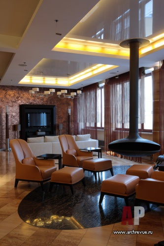 Фото интерьера домашнего кинотеатра квартиры в современном стиле