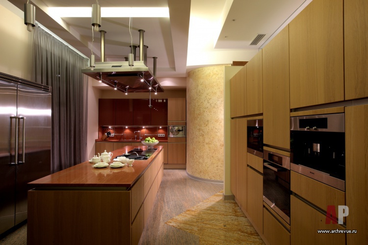 Фото интерьера кухни квартиры в современном стиле