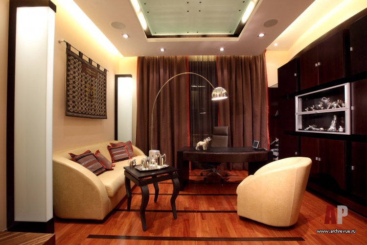 Фото интерьера кабинета квартиры в современном стиле