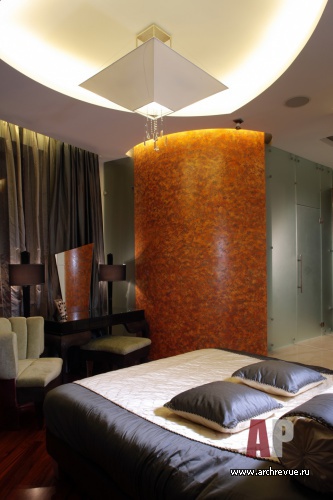 Фото интерьера спальни квартиры в современном стиле