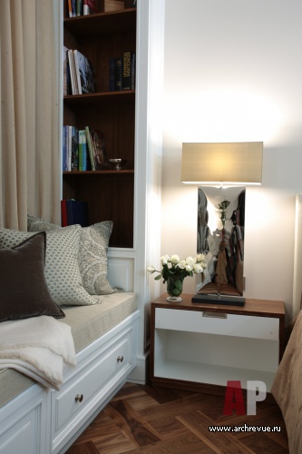 Фото интерьера спальни квартиры в стиле фьюжн