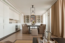 Фото интерьера столовой квартиры в стиле фьюжн