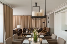 Фото интерьера гостиной квартиры в стиле фьюжн