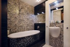 Фото интерьера гостевого санузла квартиры в стиле ар-деко