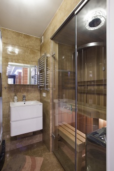 Фото интерьера сауны квартиры в современном стиле