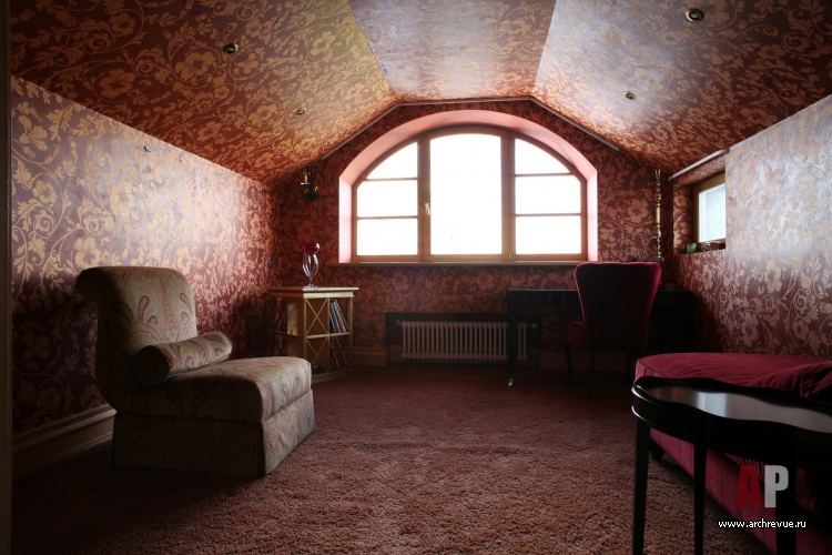 Фото интерьера кальянной многоуровневой квартиры-пентхауса в стиле модерн