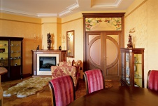 Фото интерьера гостиной квартиры в стиле фьюжн