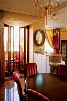 Фото интерьера гостиной квартиры в стиле фьюжн