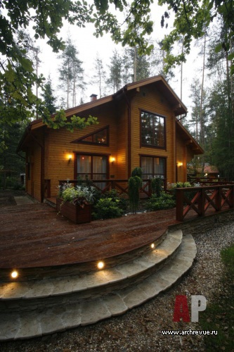 Фото фасадов деревянного загородного дома в эко стиле
