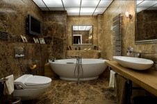 Фото интерьера санузла квартиры в стиле фьюжн