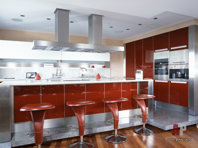 Фото интерьера кухни квартиры в неоклассическом стиле
