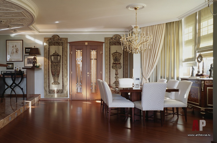 Фото интерьера гостиной в классическом стиле
