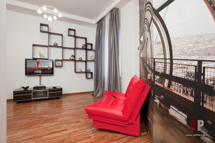 Фото интерьера гостевой спальни квартиры для холостяка