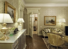 Фото интерьера гостиной квартиры в классическом стиле