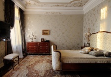Фото интерьера спальни квартиры в классическом стиле