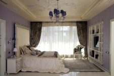Фото интерьера спальни в стиле гламур