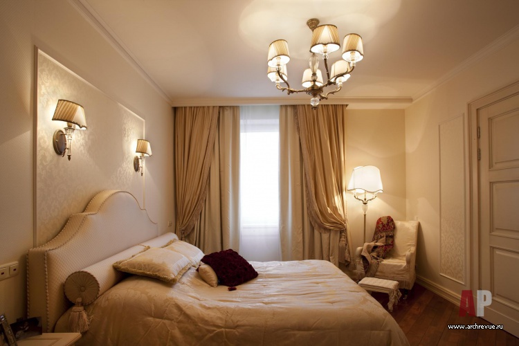 Фото интерьера спальни в классическом стиле