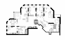 Планировка квартиры 256 кв. м в современном восточном стиле.