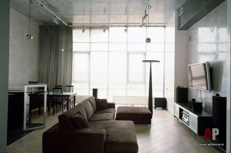 Фото интерьера гостиной квартиры в современном стиле