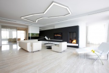 Фото интерьера каминной в стиле минимализм