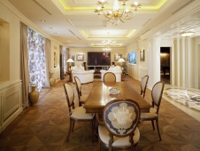 Фото интерьера гостиной квартиры в классическом стиле