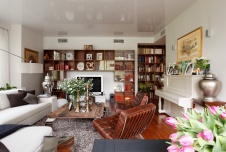 Фото интерьера гостиной квартиры в стиле фьюжн