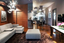 Фото интерьера гостиной небольшой квартиры в современном стиле