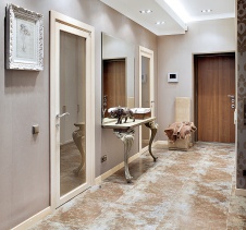 Фото интерьера входной зоны таунхуса в эко стиле