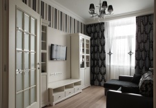 Фото интерьера гостиной небольшой квартиры в стиле фьюжн