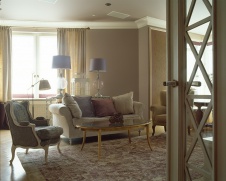 Фото интерьера гостиной квартиры в стиле фьюжн