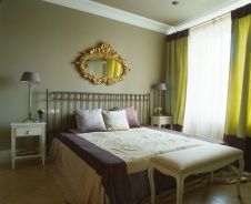 Фото интерьера спальни квартиры в стиле фьюжн