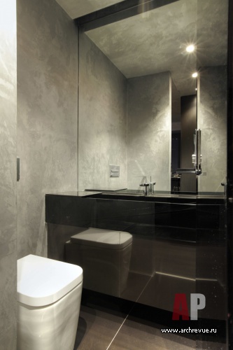 Фото интерьера гостевого санузла в стиле минимализм