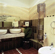 Фото интерьера гостевого санузла квартиры в стиле неоклассика
