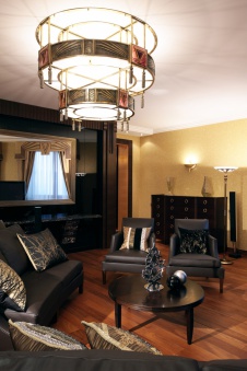 Фото интерьера гостиной квартиры в стиле ар-деко