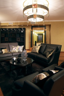 Фото интерьера гостиной квартиры в стиле ар-деко