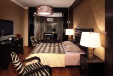 Фото интерьера спальни квартиры в стиле ар-деко