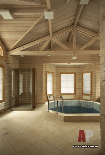 Фото интерьера спа-комплекса бани в неоклассике