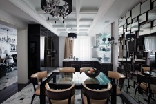 Фото интерьера столовой квартиры в стиле неоклассика