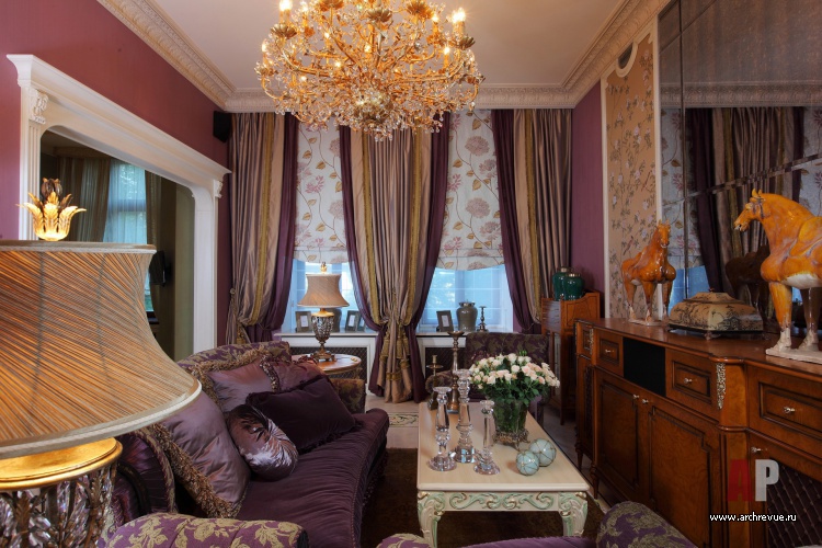 Фото интерьера гостиной квартиры в стиле модерн