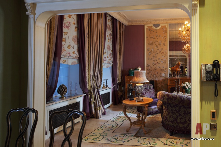 Фото интерьера гостиной квартиры в стиле модерн