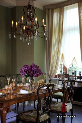 Фото интерьера столовой квартиры в стиле модерн