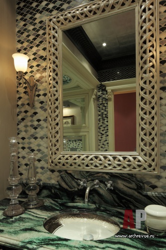 Фото интерьера гостевого санузла квартиры в стиле модерн