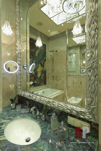 Фото интерьера санузла квартиры в стиле модерн