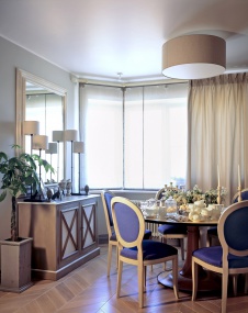 Фото интерьера столовой квартиры в стиле фьюжн